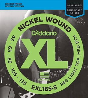 D`Addario EXL165-5 XL NICKEL WOUND
