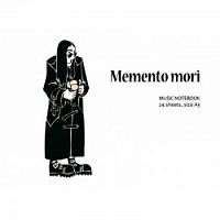 Нотная тетрадь - тетрадь для записи нот, обложка с рисунком Ozzy "Memento mori" формат А5, 24 листа